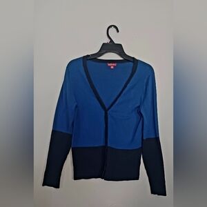 Merona Blue and Black Cardigan. Like New Size Medium